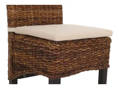 Silla de comedor Acireale (set de 6), oscuro, con cojín