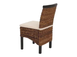 Silla de comedor Acireale (set de 6), oscuro, con cojín
