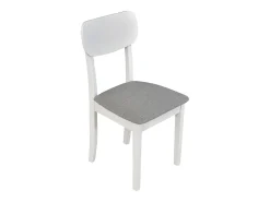 Silla de comedor acolchada – Gris claro/Blanco – NOELES
