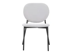 Silla de comedor acolchada – Chenilla hidrofóbica gris claro – BROCTALM