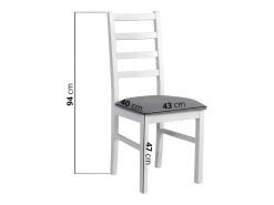 Silla de comedor acolchada – Gris oscuro/Blanco – NICELLA