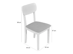 Silla de comedor acolchada – Beige/Blanco – NOELES