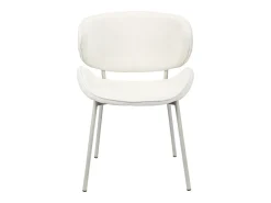 Silla de comedor acolchada – Chenilla fácil de limpiar crema – PRETICALLY