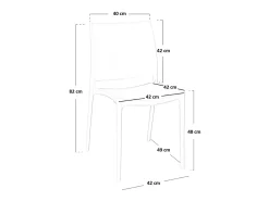 Silla de comedor Altea en plástico gris paloma claro modelo confort