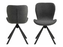 Silla de comedor BatildaA1 función giratoria gris.