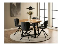 Silla de comedor BatildaA1 función giratoria gris.
