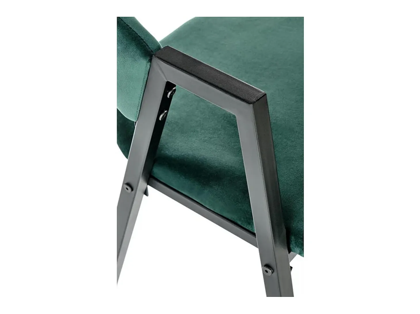 Silla de comedor Brokem de terciopelo verde