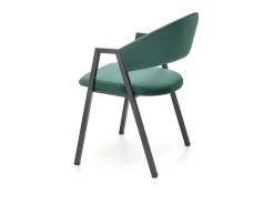 Silla de comedor Brokem de terciopelo verde