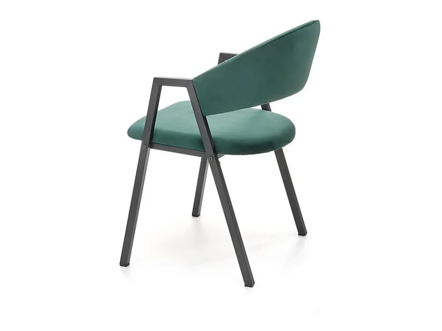 Silla de comedor Brokem de terciopelo verde
