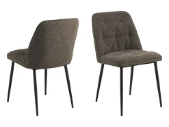 Silla de comedor Brooke bouclé gris.