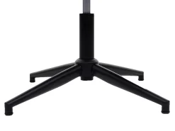Silla de comedor Cadiz II (set de 2), tela/textil gris oscuro, base negra