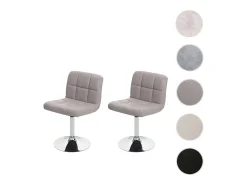 Silla de comedor Cadiz (set de 2), gris topo