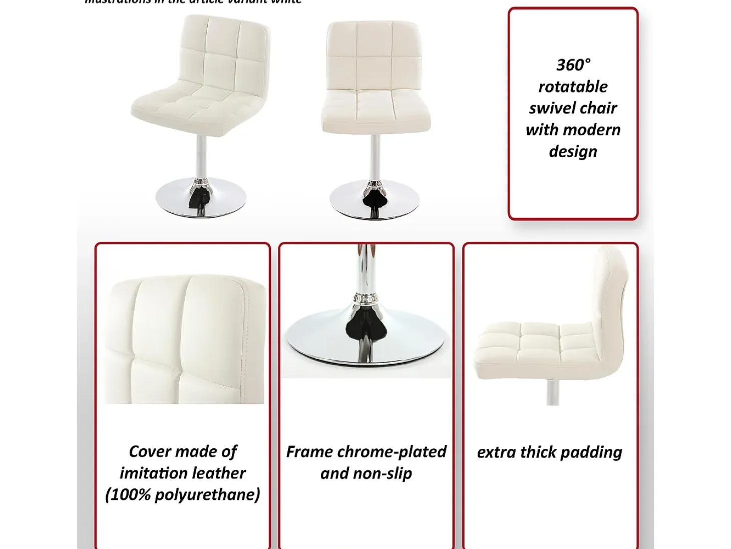 Silla de comedor Cadiz (set de 2), gris