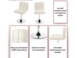 Silla de comedor Cadiz (set de 2), gris