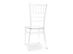 Silla de comedor Chiavarina apilable de policarbonato transparente para eventos