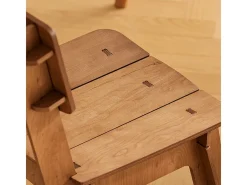 Silla de Comedor con Respaldo Silla Infantil Silla de Madera para Salón, Escritorio, Oficina 44,5 x 61 x 86 cm Marrón HFST01-BR SoBuy ES