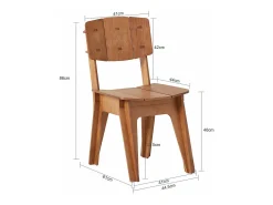 Silla de Comedor con Respaldo Silla Infantil Silla de Madera para Salón, Escritorio, Oficina 44,5 x 61 x 86 cm Marrón HFST01-BR SoBuy ES