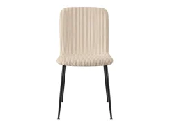 Silla de comedor CORDUROY – Terciopelo de pana beige – Patas de metal negro – Estilo diseño