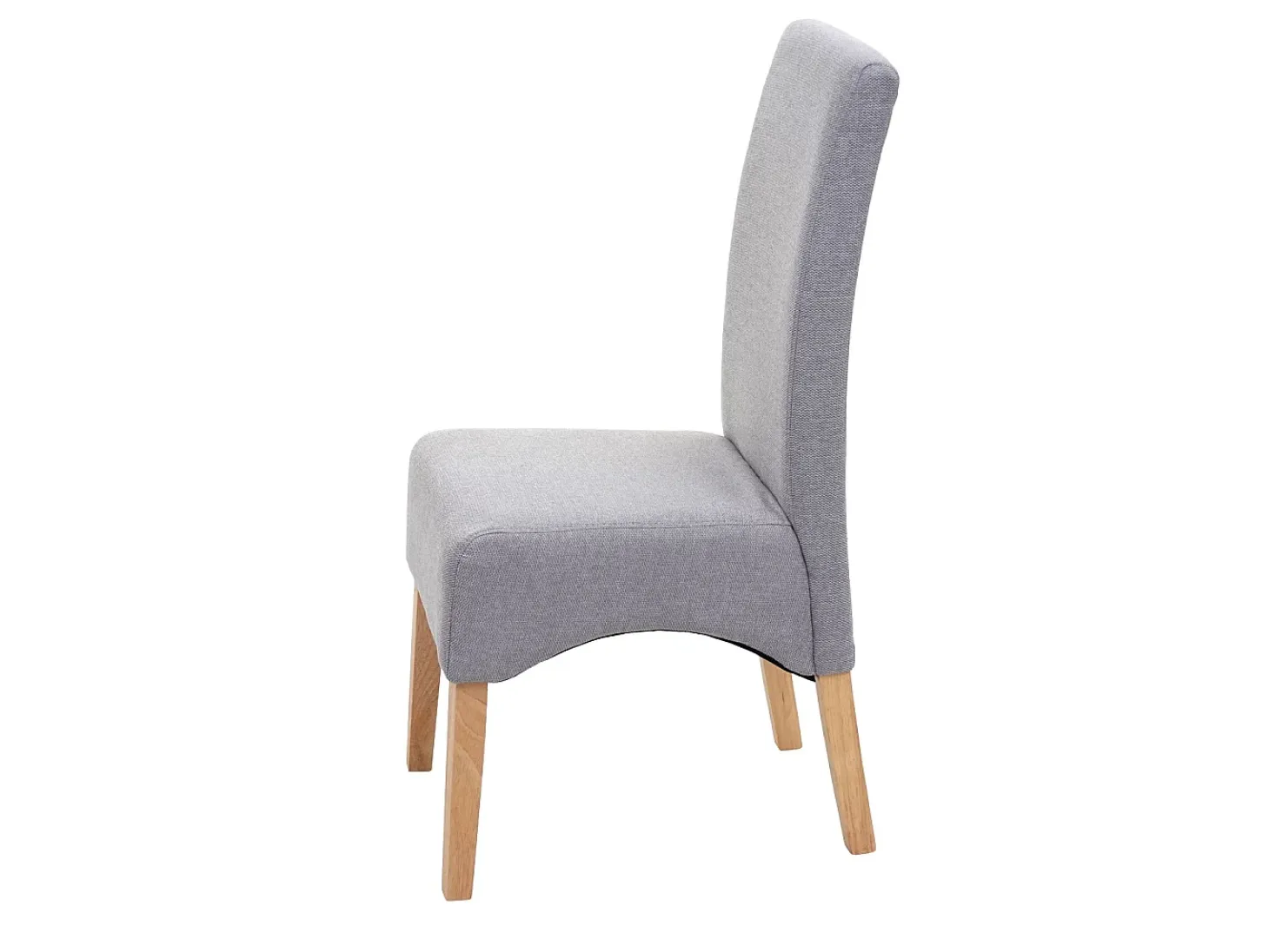 Silla de comedor Crotone (set de 2), gris claro, patas claras