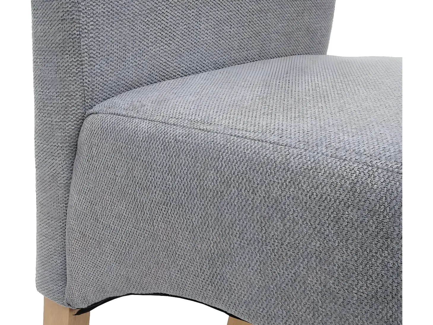 Silla de comedor Crotone (set de 2), gris claro, patas claras