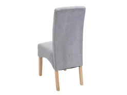 Silla de comedor Crotone, gris claro, patas claras