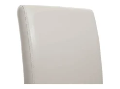 Silla de comedor Crotone, crema, patas oscuras
