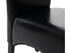 Silla de comedor Crotone, negro, patas oscuras