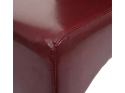 Silla de comedor Crotone, rojo, patas claras