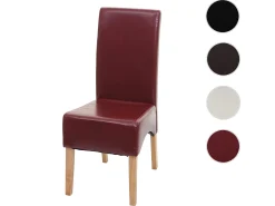 Silla de comedor Crotone, rojo, patas claras