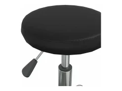 Silla de comedor cuero sintético negra ES630374