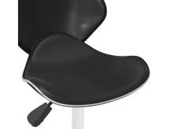 Silla de comedor cuero sintético negra