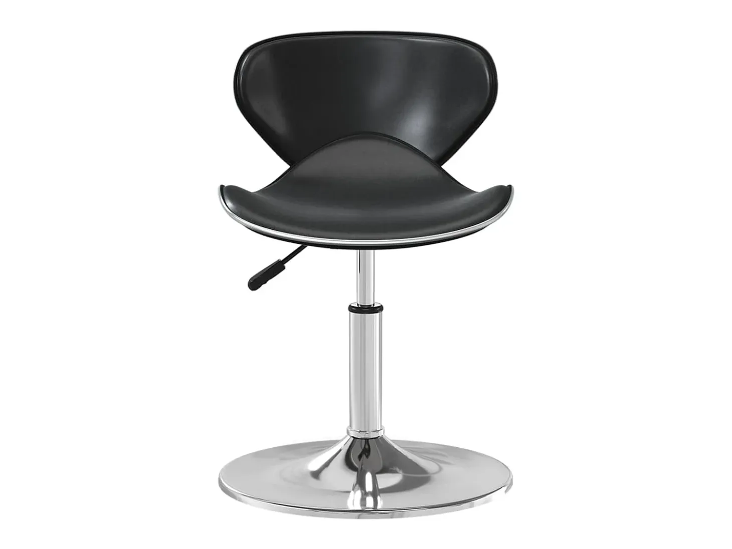 Silla de comedor cuero sintético negra