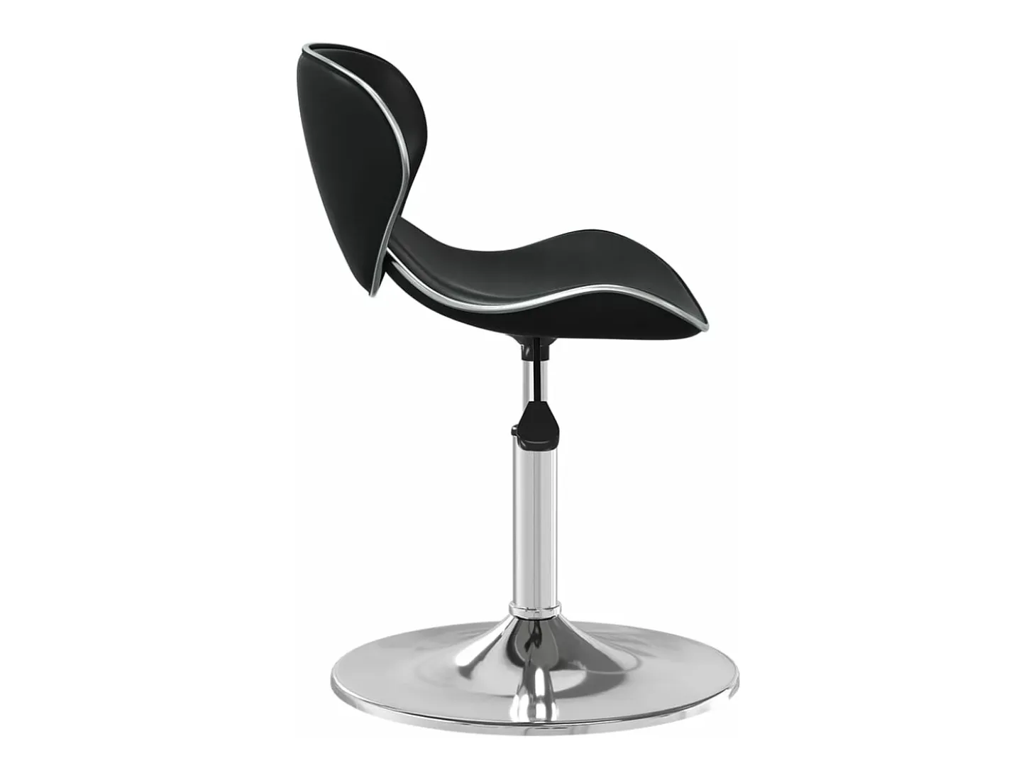 Silla de comedor cuero sintético negra