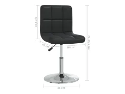 Silla de comedor cuero sintético negra
