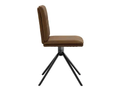 Silla de comedor de ante sintético marrón