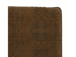 Silla de comedor de ante sintético marrón
