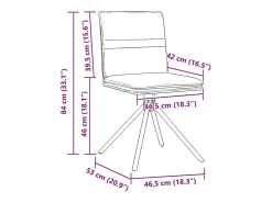 Silla de comedor de ante sintético marrón