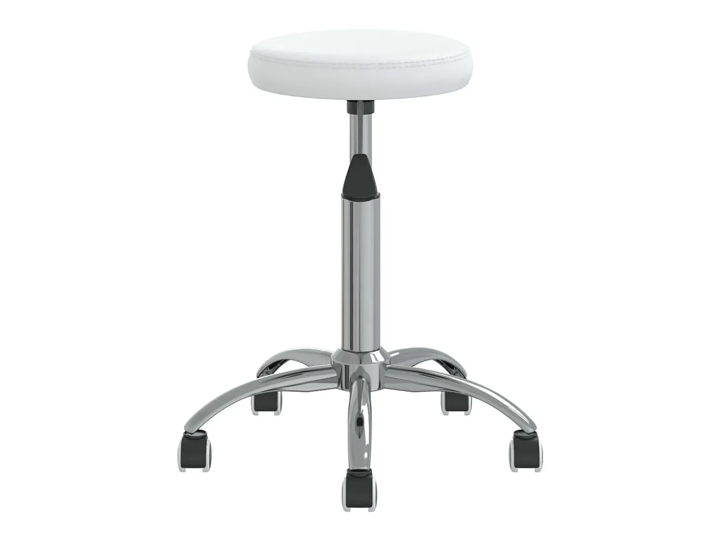 Silla de comedor de cuero sintético blanco