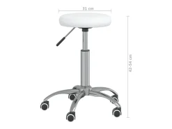 Silla de comedor de cuero sintético blanco