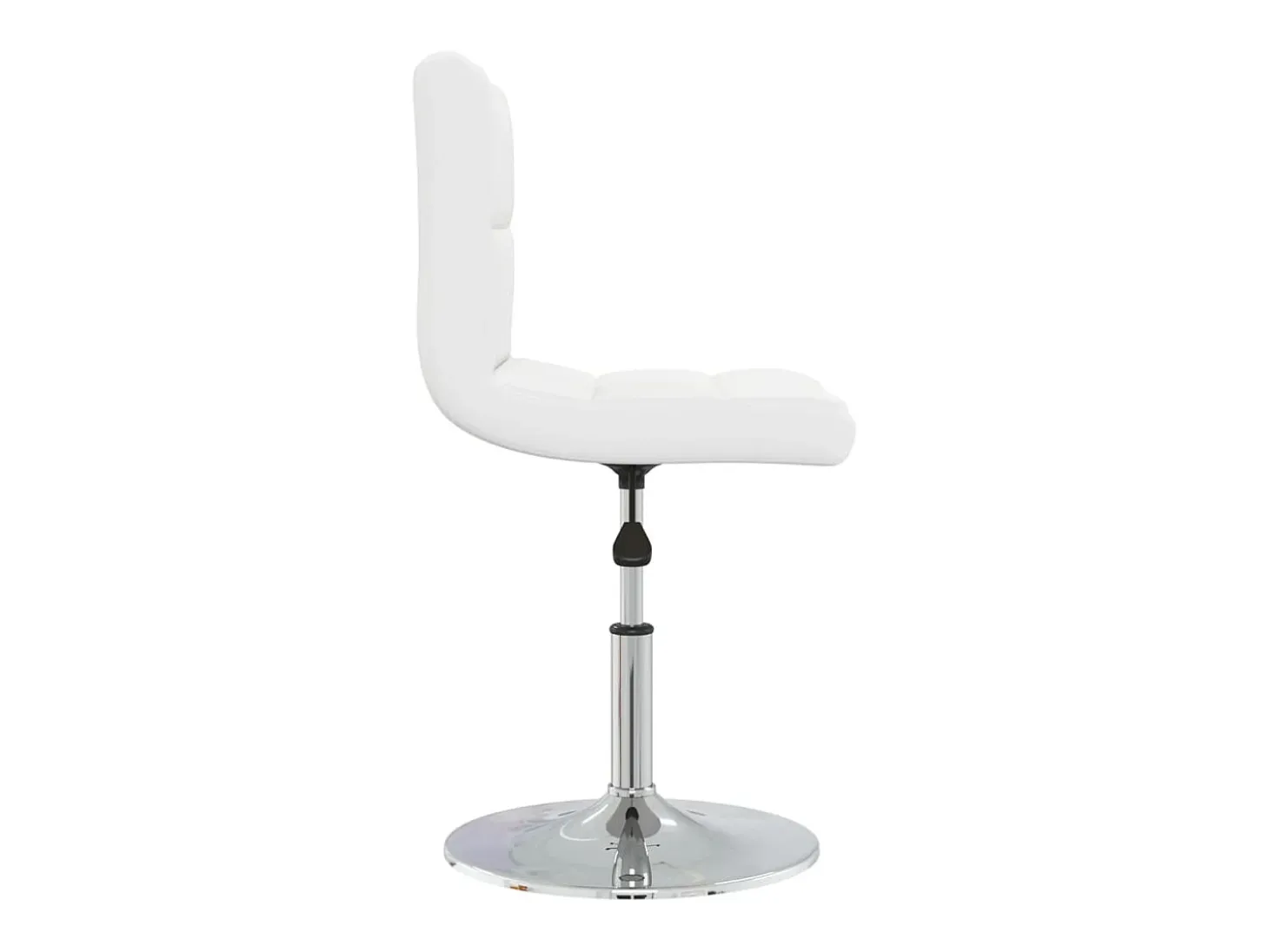 Silla de comedor de cuero sintético blanco
