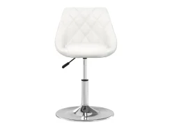 Silla de comedor de cuero sintético blanco