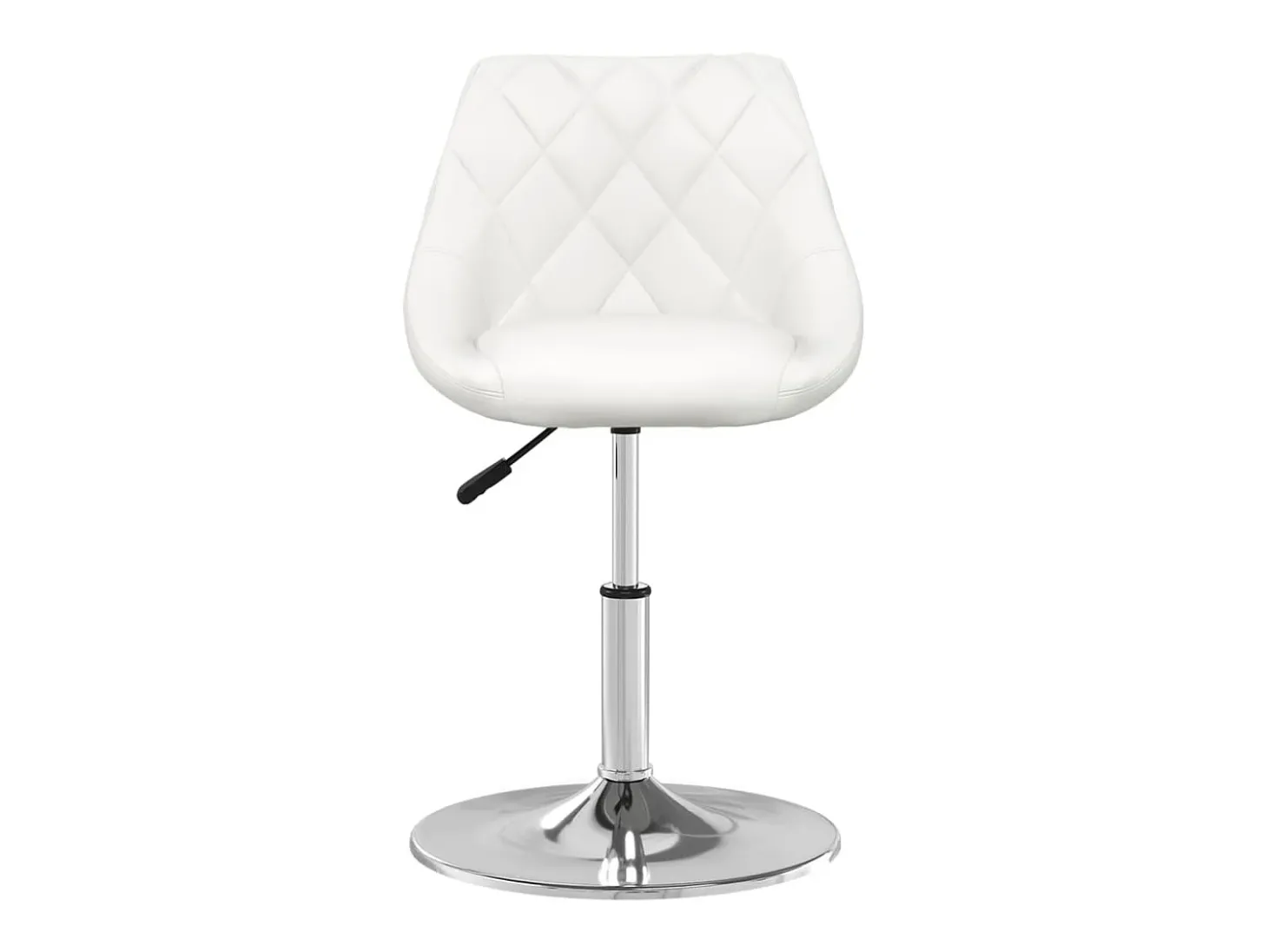 Silla de comedor de cuero sintético blanco