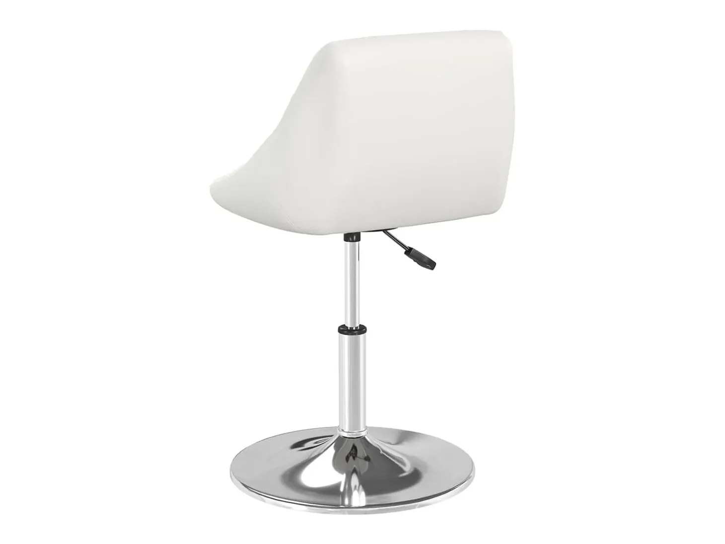 Silla de comedor de cuero sintético blanco