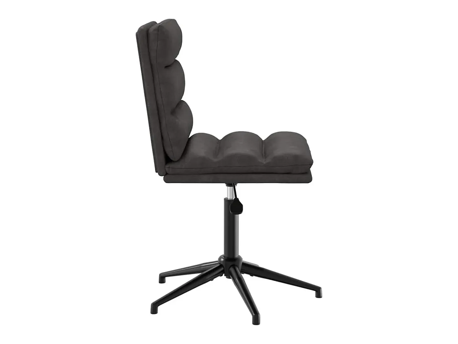 Silla de comedor de cuero sintético negra