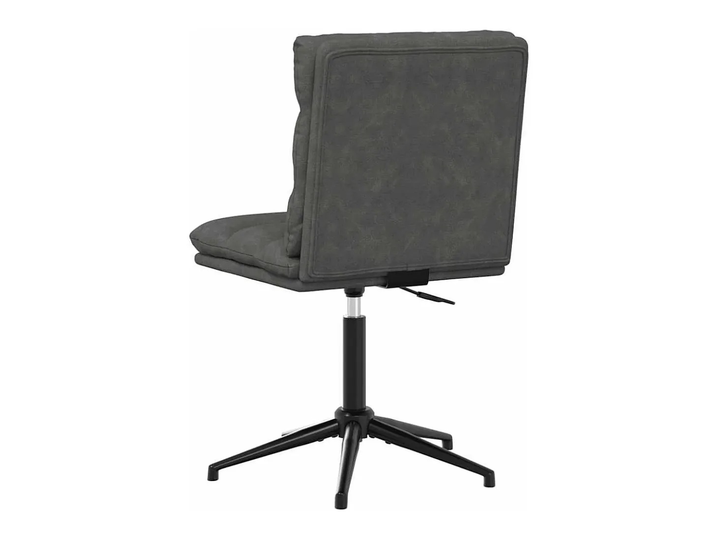 Silla de comedor de cuero sintético negra