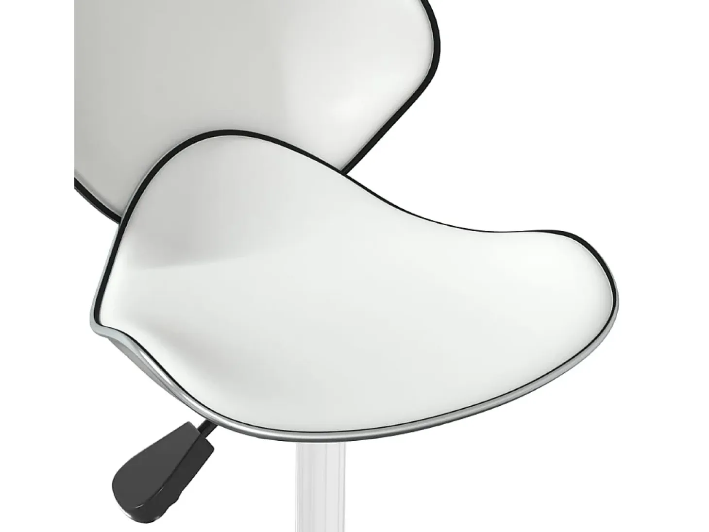 Silla de comedor de cuero sintético blanco