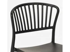 Silla de comedor de diseño moderno para interiores y exteriores Vivienne - Negro
