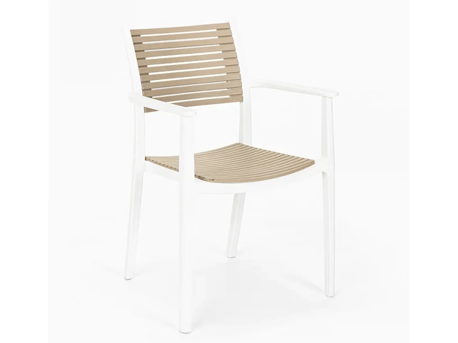 Silla de comedor de diseño para interior y exterior Orion - Beige