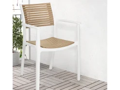 Silla de comedor de diseño para interior y exterior Orion - Beige