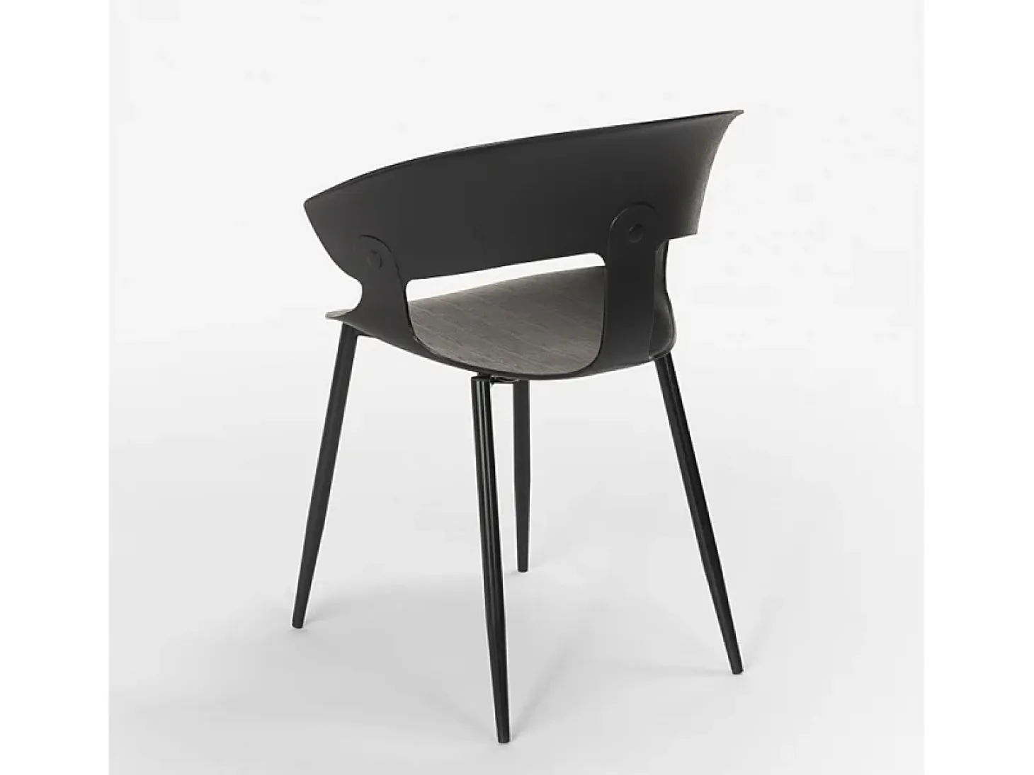 Silla de comedor de diseño moderno para bar y restaurante Evelyn - Negro